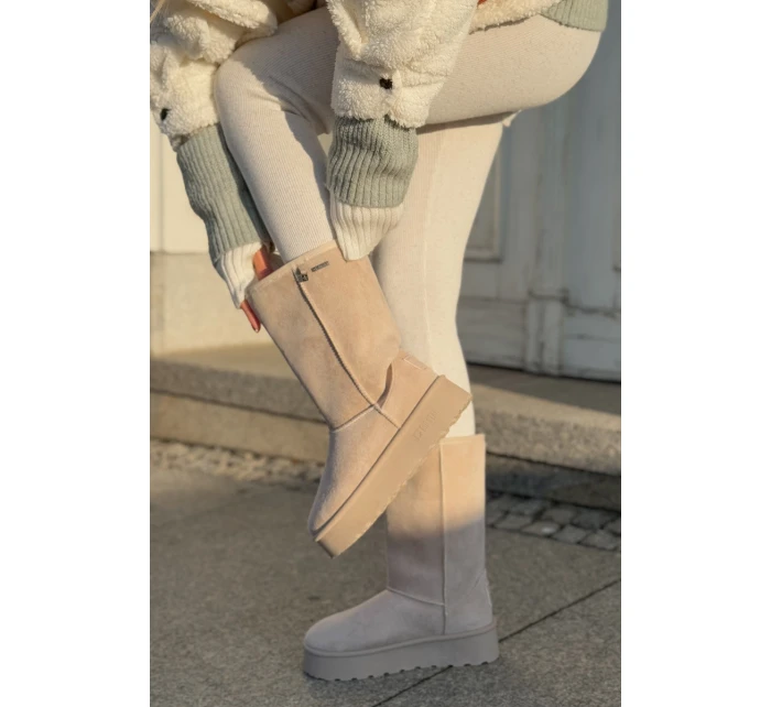 Vysoké Sněhule Na Platformě Big Star model 21679168 Světle Béžové - Big Star Shoes