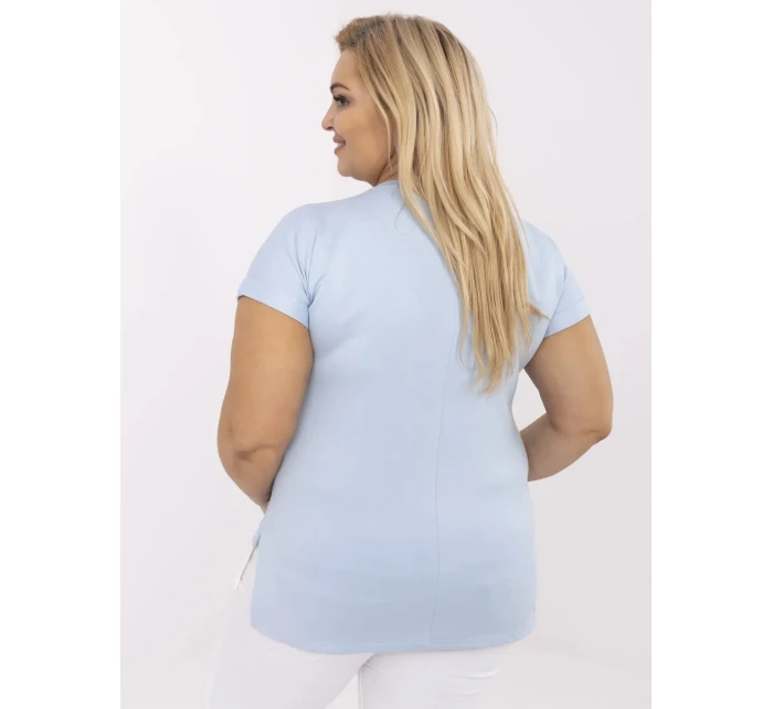 Bluzka RV BZ model 21072567 jasny niebieski - FPrice Bluzka RV BZ model 21072567 jasny niebieski - FPrice