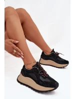 Dámské kožené tenisky na platformě Big Star HI-POLY SYSTEM – černé Dámské kožené tenisky na platformě Big Star HI-POLY SYSTEM – černé