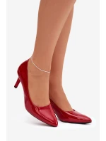 Dámské lakované lodičky Sergio Leone – červené