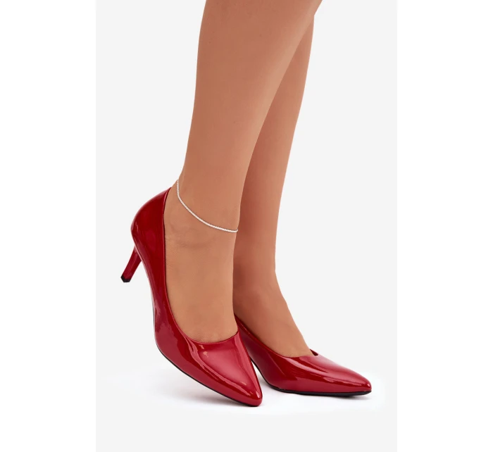 Dámské lakované lodičky Sergio Leone – červené