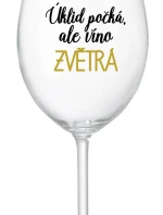 ÚKLID POČKÁ, ALE VÍNO ZVĚTRÁ - čirá sklenice na víno 350 ml