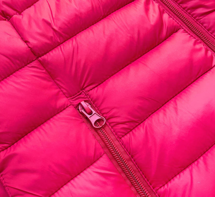 Růžová prošívaná dámská bunda (20313)