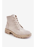 Flat Boots Lewski Shoes model 21607535 Světle béžová - Boto