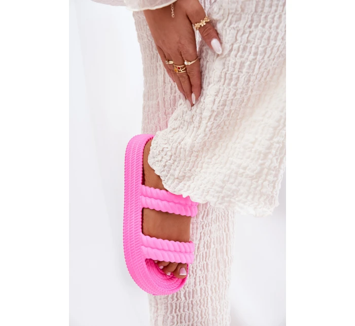 Pěnové Lehká Dámské Sandały Na Platformě S.Barski ZK51-001 Fuchsie Pěnové Lehká Dámské Sandały Na Platformě S.Barski ZK51-001 Fuchsie