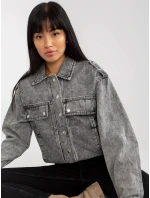 Dámská džínová bunda EM KR Šedá jeans model 20101358 - FPrice Dámská džínová bunda EM KR Šedá jeans model 20101358 - FPrice