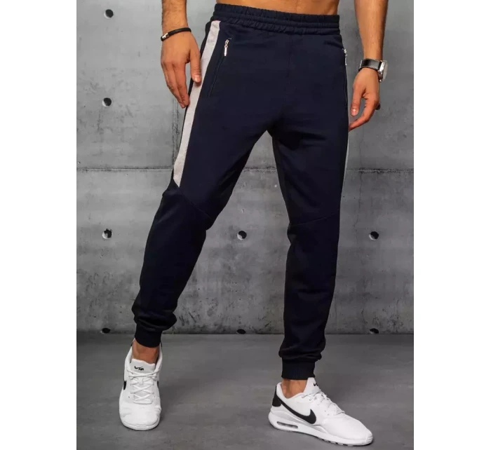 Pánské tmavě modré tepláky Dstreet UX3239