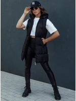 Dámská prošívaná dlouhá vesta VIANA černá FashionStreet TY4504