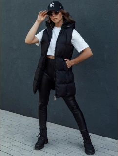 Dámská prošívaná dlouhá vesta VIANA černá FashionStreet TY4504