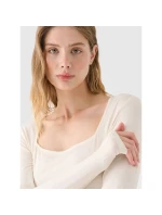 Dámské hladké tričko s dlouhým rukávem 4F 4FRSS24TLONF499-11S