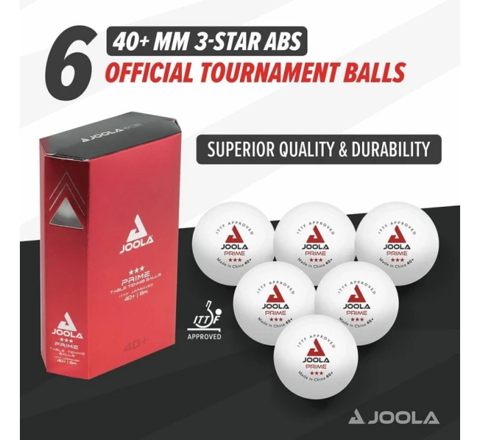 MÍČKY NA STOLNÍ TENIS JOOLA PRIME 6KS BÍLÉ