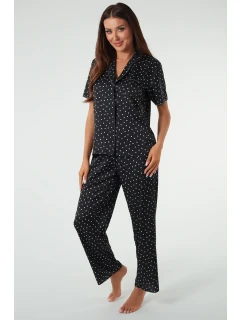 Italská móda Ria crêpe long barva:print/black