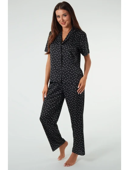 Italská móda Ria crêpe long barva:print/black