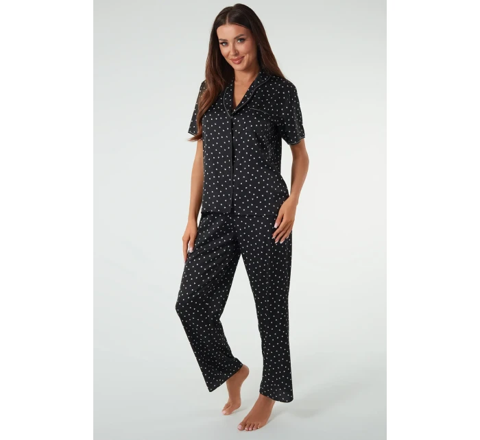 Italská móda Ria crêpe long barva:print/black