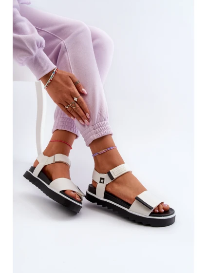 Dámské sandály na platformě Big Star model 21655484 Bílé - Big Star Shoes Dámské sandály na platformě Big Star model 21655484 Bílé - Big Star Shoes