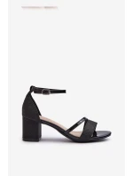 Dámské sandály na nízkém podpatku černé Ploemis