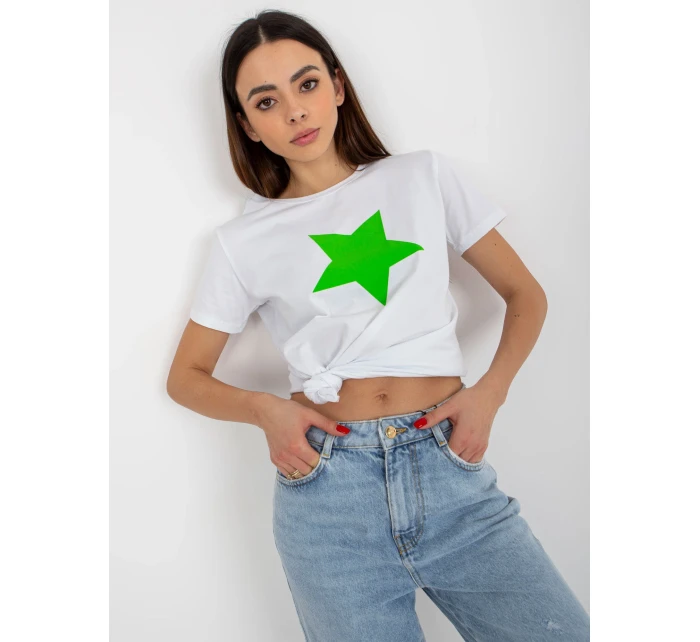 Dámské tričko RV TS 8626.00 bílá zelená - FPrice