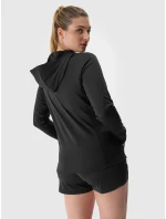 Dámská sportovní rychleschnoucí rozepínací mikina s kapucí 4F - černá Dámská sportovní rychleschnoucí rozepínací mikina s kapucí 4F - černá