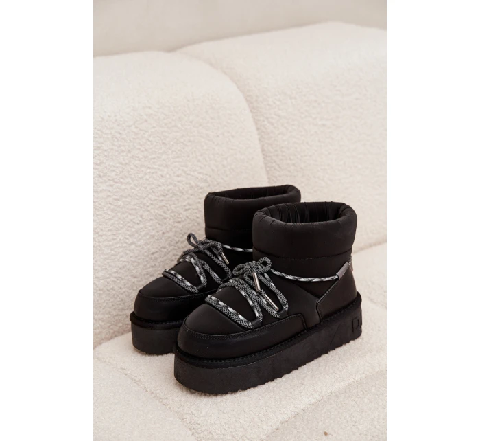 Dámské sněhule na platformě D.Franklin – černé Dámské sněhule na platformě D.Franklin – černé