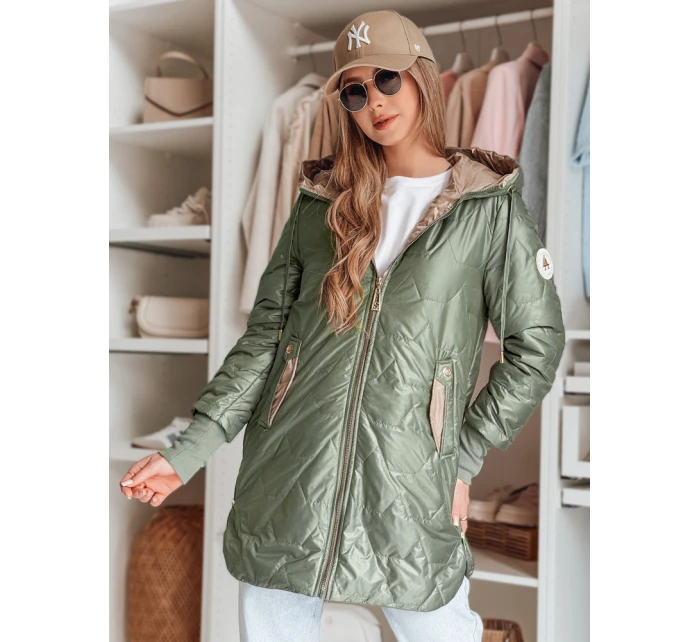 Dámská prošívaná přechodová bunda LIVIANA zelená FashionStreet TY4809