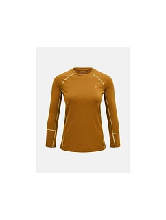 Termotriko PEAK PERFORMANCE Magic Crew Wool-blend Baselayer Women, hnědé
