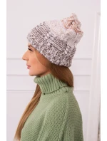 Fleecová čepice Dolores K303 hnědá+bílá+červená