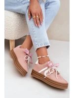 Dámské Tenisky Na Platformě S Ozdobami Růžové Vinness Dámské Tenisky Na Platformě S Ozdobami Růžové Vinness