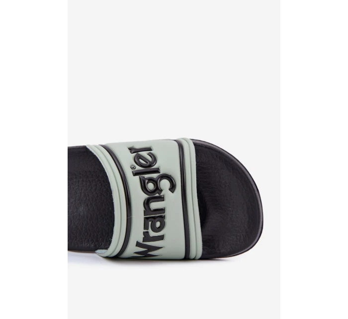 Pánské Pantofle WRANGLER AVERELL SLIDER MEN LOW 20251042.52D Světle Zelené