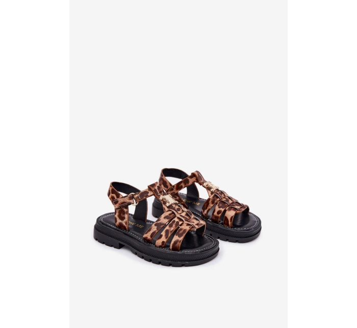 Dívčí sandály s ozdobným detailem pantera Serina Dívčí sandály s ozdobným detailem pantera Serina