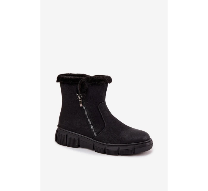 Dámské sněhule na platformě s kožešinou Černé model 21714521 - EVENTO Dámské sněhule na platformě s kožešinou Černé model 21714521 - EVENTO