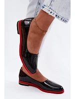 Kožené lakované baleríny Maciejka K7463-01 Černé