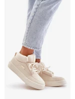 Zateplené Dámské Tenisky Big Star Krémové Zateplené Dámské Tenisky Big Star Krémové