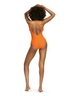Dámské jednodílné plavky model 19143782 Fashion sport oranžové - Self Dámské jednodílné plavky model 19143782 Fashion sport oranžové - Self