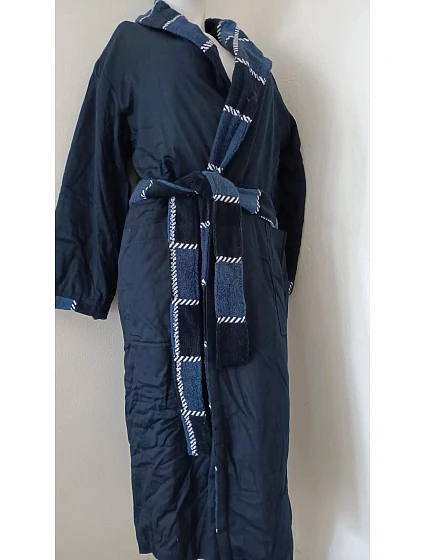 AKCE Pánský dlouhý župan model 19379809 London modrý - Vestis