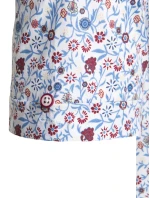 Pánská vzorovaná slim košile s krátkým rukávem bílá Dstreet model 21989625 - FashionStreet