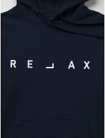 Bluza męska z kapturem RELAX granatowa model 22363291 - FashionStreet Bluza męska z kapturem RELAX granatowa model 22363291 - FashionStreet