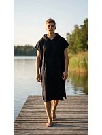 pánské vaflové pončo Saimaa s kapucí Black Beauty pánské vaflové pončo Saimaa s kapucí Black Beauty