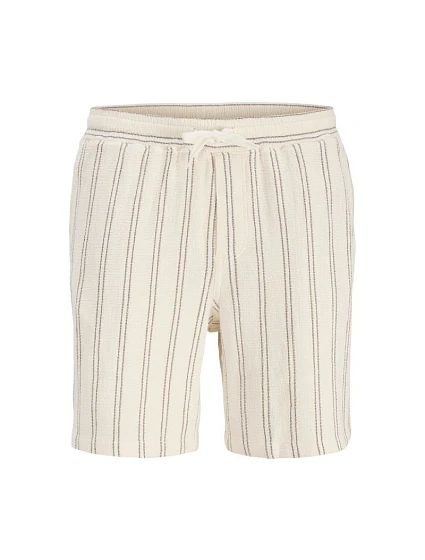 Jack&Jones pánské pruhované šortky JPSTJAIDEN COBA STRIPE JOG SHORTS REG SN 12274413 Antique White Stripes