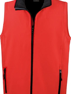 Result R 232M Pánská 2-vrstvá softshell vesta "Printable" 30.232M red/black