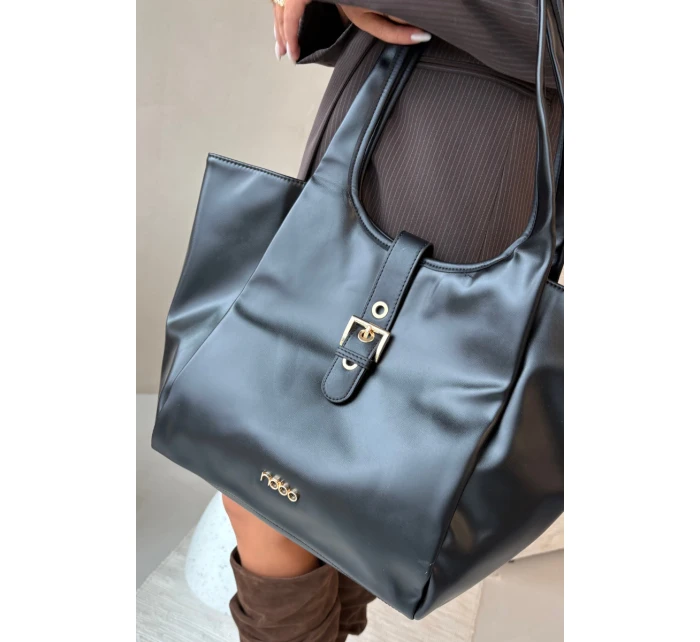 Shopper taška s přezkou NOBO BAG6010-020 Černá