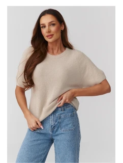 Svetr s krátkým rukávem  model 224081 Makadamia