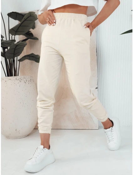 SWAN krémové dámské tepláky FashionStreet UY2086 SWAN krémové dámské tepláky FashionStreet UY2086