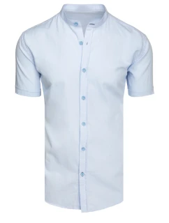 Pánská modrá košile s krátkým rukávem FashionStreet KX1062
