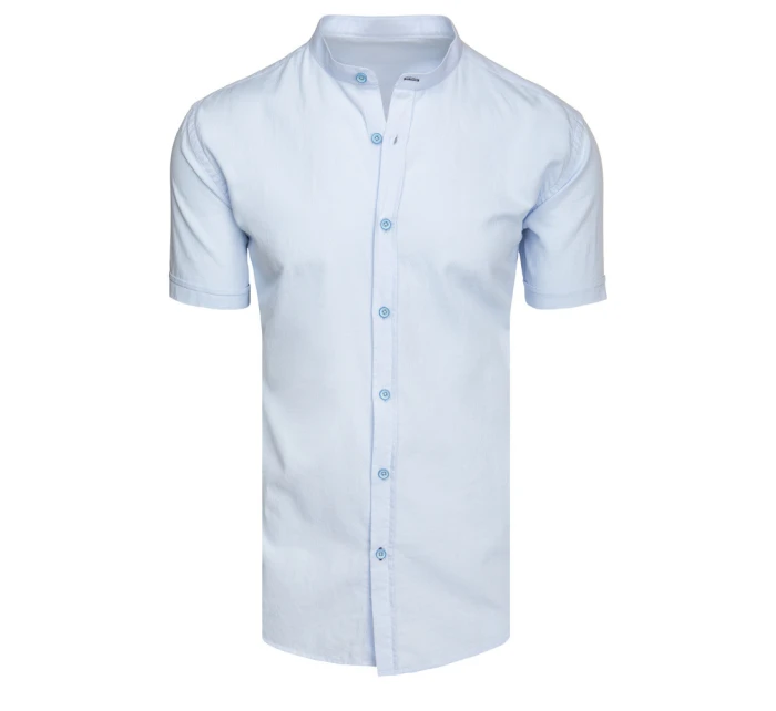 Pánská modrá košile s krátkým rukávem FashionStreet KX1062