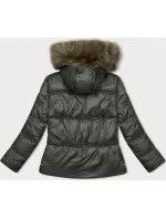 Dámská bunda v army barvě se střihem bubliny S'west (B8190-11)