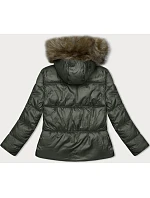 Dámská bunda v army barvě se střihem model 21246844 - S'WEST