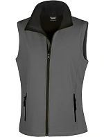 Result R 232F Dámská 2-vrstvá softshell vesta "Printable" 30.232F charcoal/black