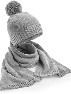 B 401 sada s čepicí a šálou light grey model 22433232 - Beechfield