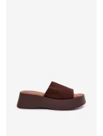 Ženské platformové nazouváky Čokoládové Liorisse