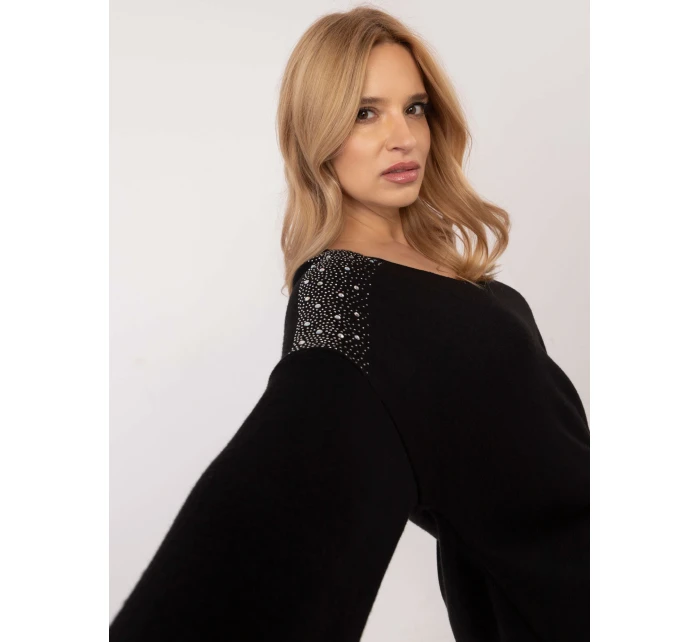 Sweter DHJ SW model 20608941 czarny - FPrice Sweter DHJ SW model 20608941 czarny - FPrice